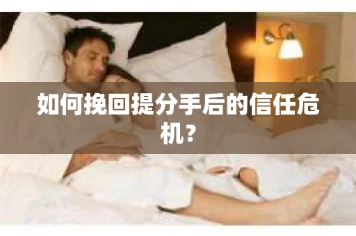 如何挽回提分手后的信任危机？