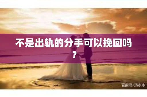 不是出轨的分手可以挽回吗？