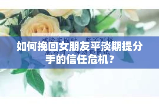 如何挽回女朋友平淡期提分手的信任危机？
