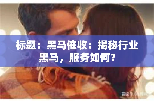 标题：黑马催收：揭秘行业黑马，服务如何？