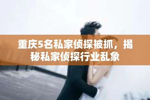 重庆5名私家侦探被抓，揭秘私家侦探行业乱象