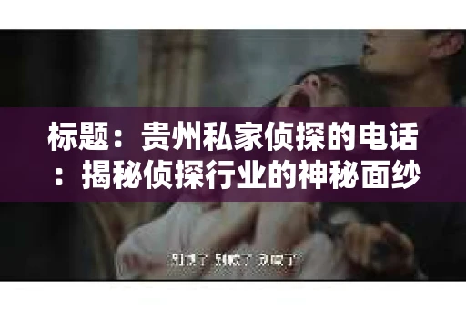 标题：贵州私家侦探的电话：揭秘侦探行业的神秘面纱