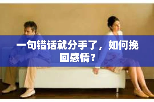 一句错话就分手了，如何挽回感情？