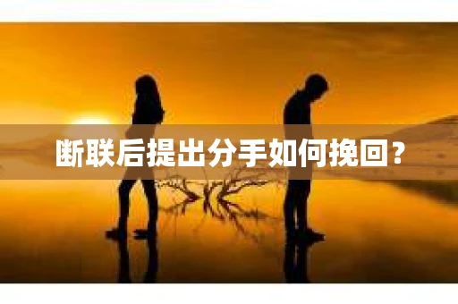断联后提出分手如何挽回？