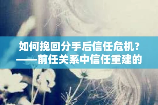 如何挽回分手后信任危机？——前任关系中信任重建的实用指南