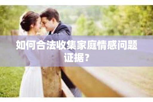 如何合法收集家庭情感问题证据？